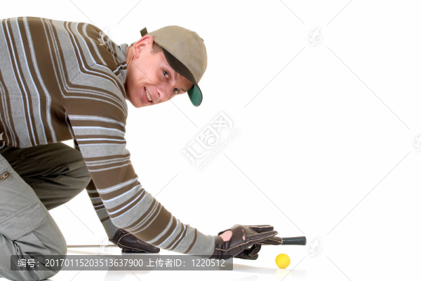 年輕的男球手