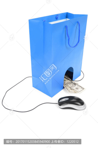 購(gòu)物袋和電腦鼠標(biāo)