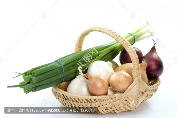 在一個(gè)籃子里混合洋蔥