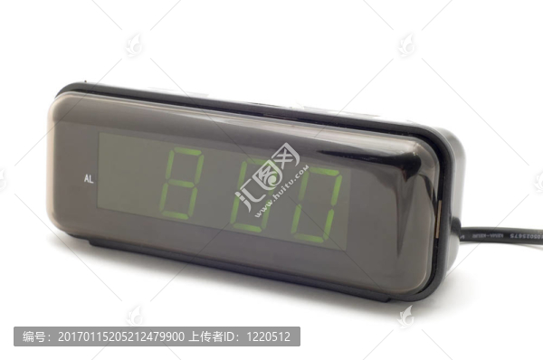 白色電子時鐘