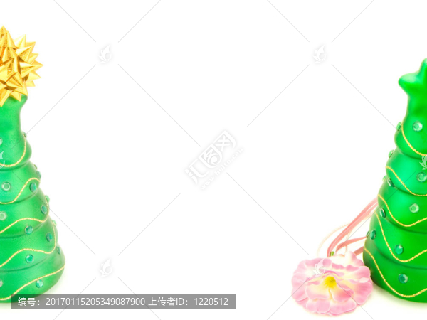 裝飾圣誕樹的新年蠟燭；郵寄白色背景的銘文的地方