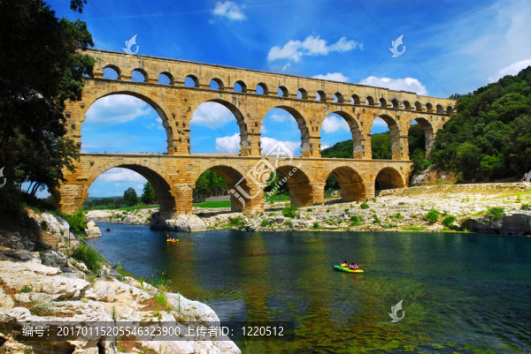 Pont,du,Gard在法國(guó)南部