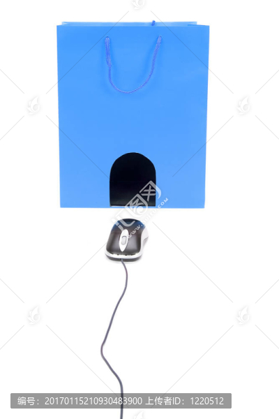 購物袋和電腦鼠標(biāo)