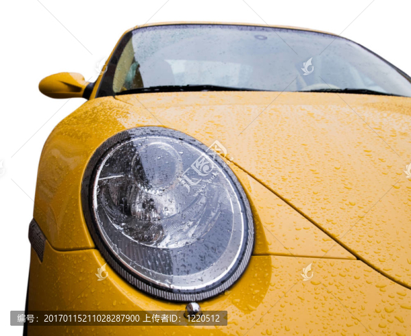濕黃色的車