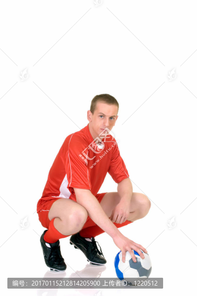 年輕男子足球運動員