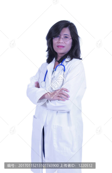 隨著亞洲女性醫(yī)生的聽診器