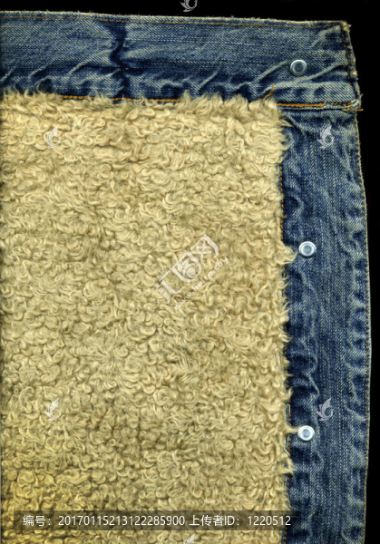 牛仔夾克口袋細節(jié)與Sheep,Skin,Texture