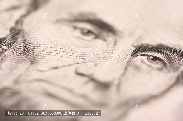 五美元Bill,s,Lincoln的大