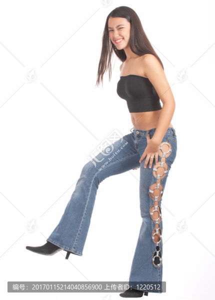 側(cè)視苗條的女人