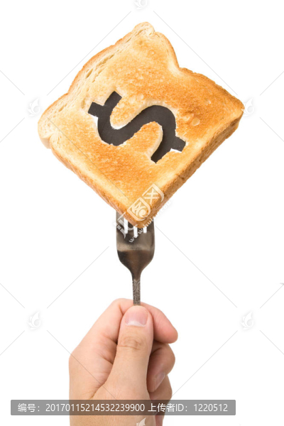 帶元符號的面包片