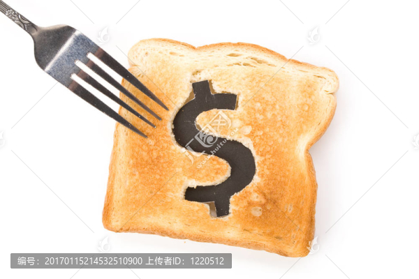 帶元符號的面包片