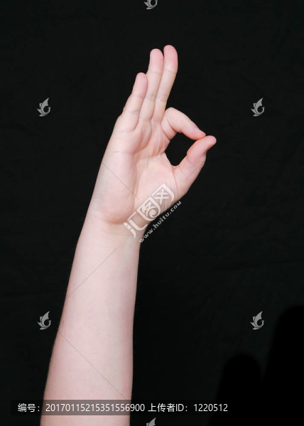 手語(yǔ)字母F