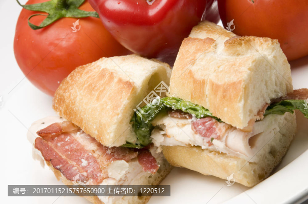 美味的雞肉三明治