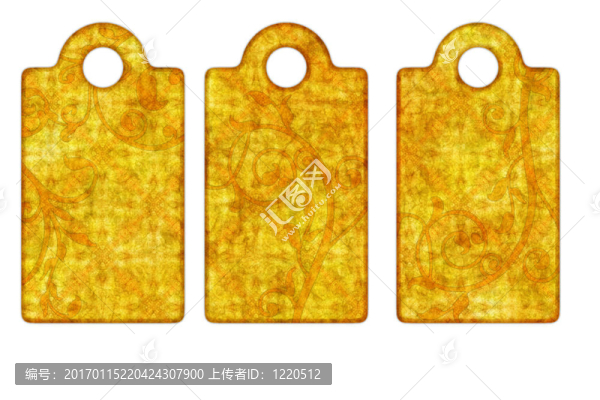 黃色的蠟染標簽