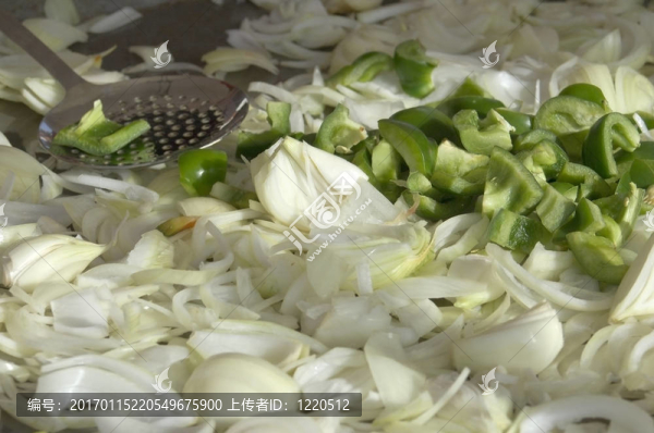 洋蔥和綠胡椒