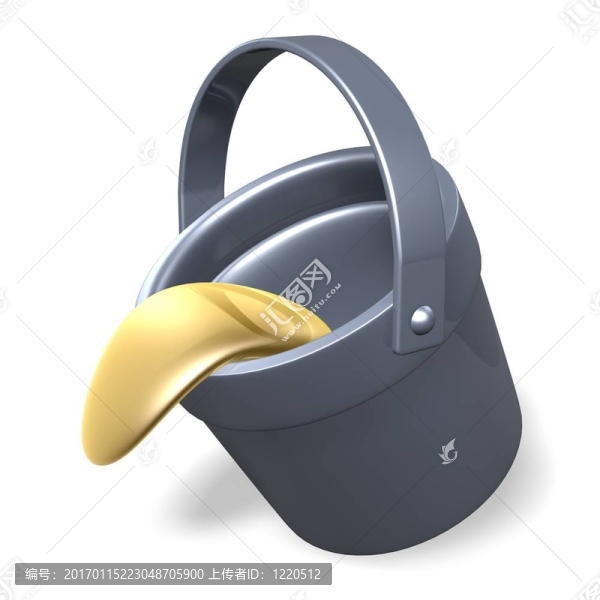 桶里的金色油漆