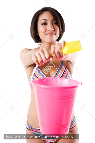美麗性感的比基尼的女人