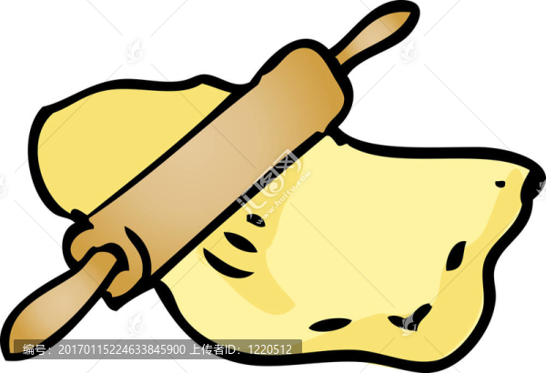 滾動面團(tuán)的插圖