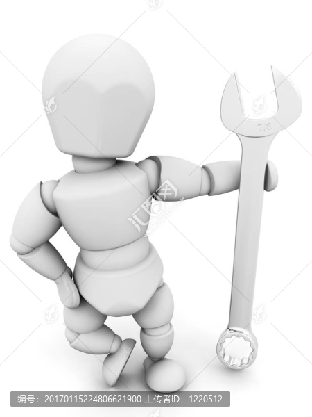 人拿著扳手