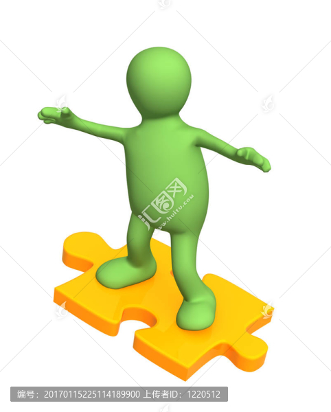 3D人物木偶滑片拼圖