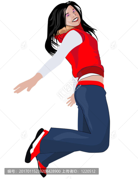 跳躍的女孩-匯圖網(wǎng) www.fosd68.com 跳躍的女孩