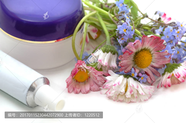 鮮花化妝品霜