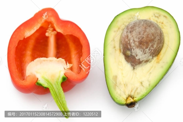 甜胡椒和牛油果