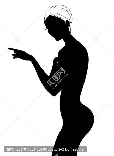 漂亮的女人剪影