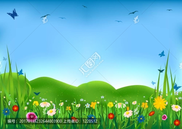 開花的草地