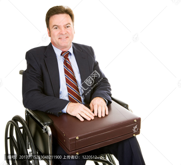 帶公文包的殘疾商人