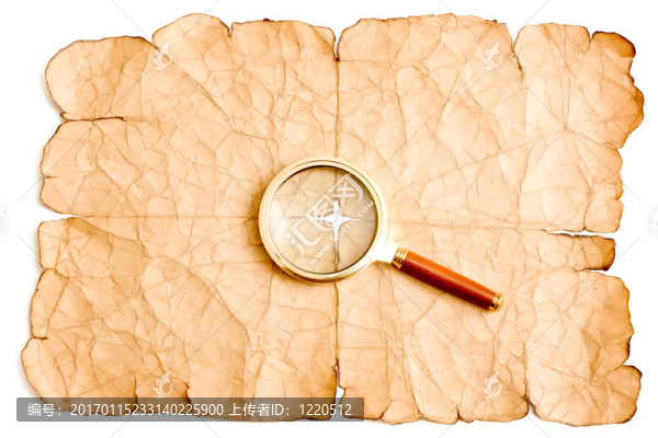 放大鏡和舊報(bào)紙