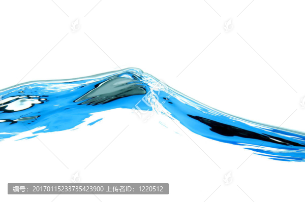 白色背景下的水