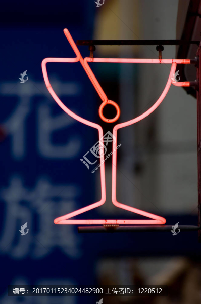 霓虹燈的玻璃標(biāo)志