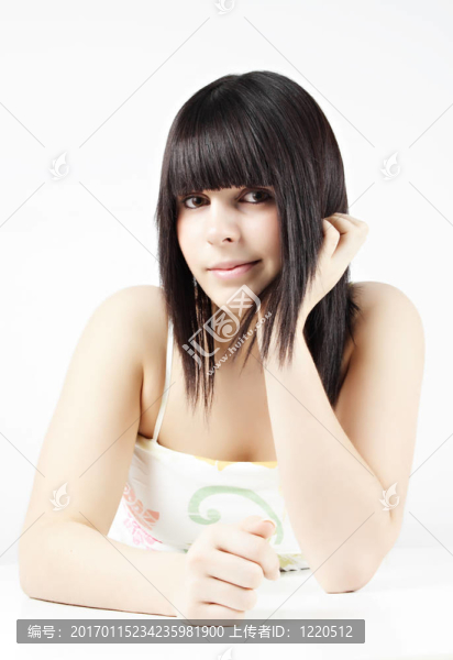 一個(gè)十幾歲的女孩的肖像