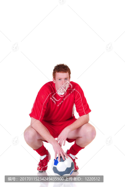 年輕男子足球運(yùn)動員