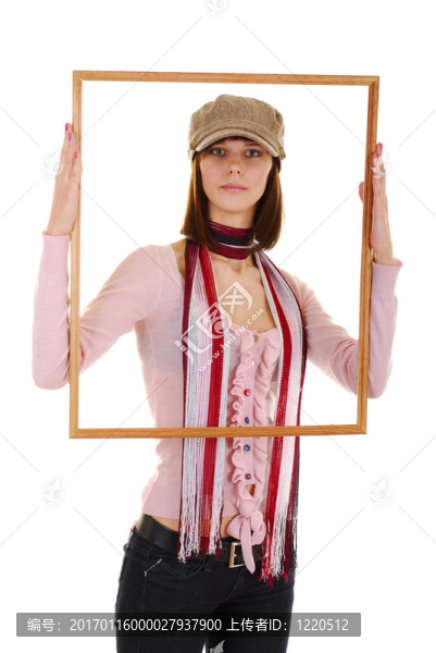 女孩和框架