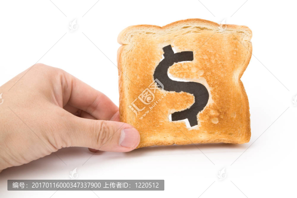 帶元符號的面包片