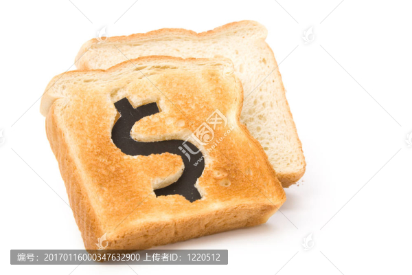 帶元符號的面包片