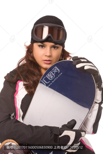 女人與滑雪板
