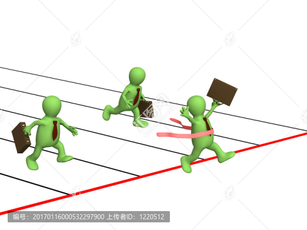在競爭中獲勝的快樂商人