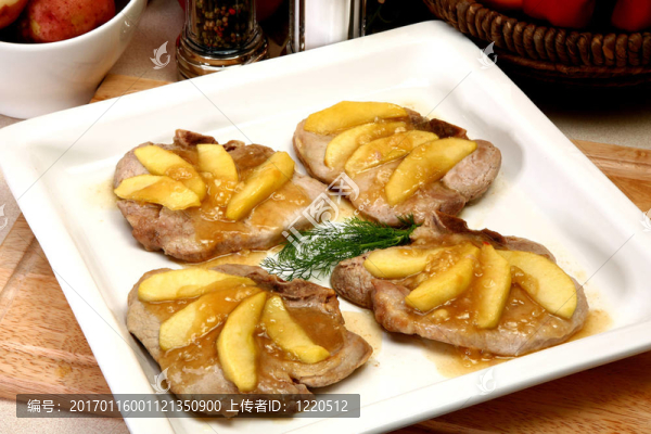 蘋果頂部排骨