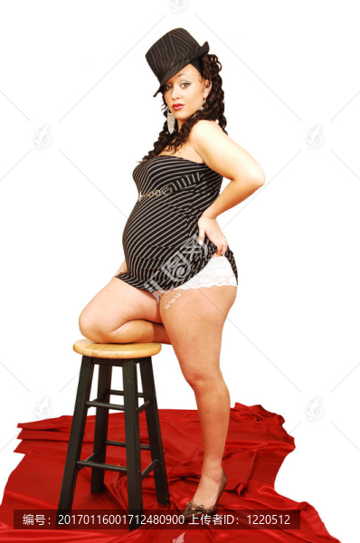 孕婦穿著連衣裙
