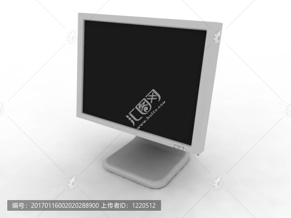 白色背景上的計(jì)算機(jī)顯示器