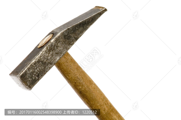 白色上的錘子