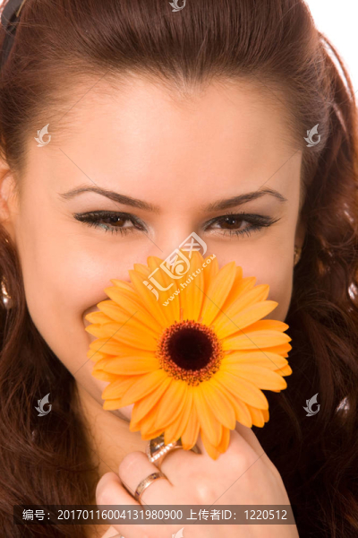 女人與花