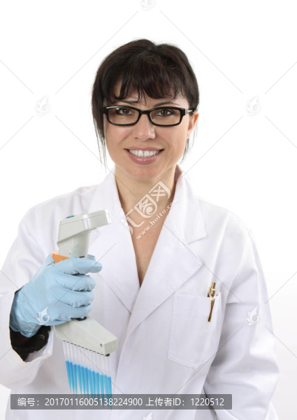 微笑的科學研究員