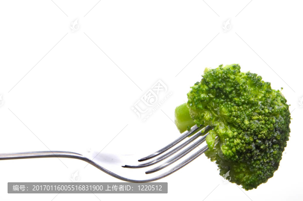 叉上的花椰菜