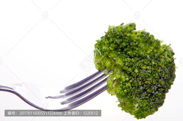叉上的花椰菜