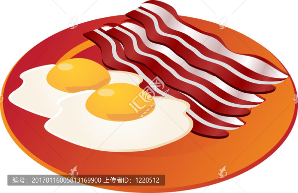 熏肉和雞蛋