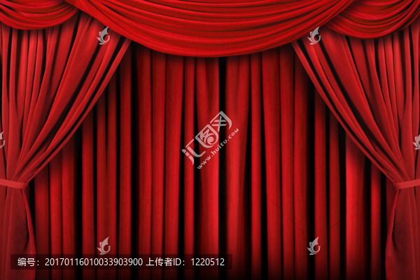 摘要紅舞臺懸垂的背景